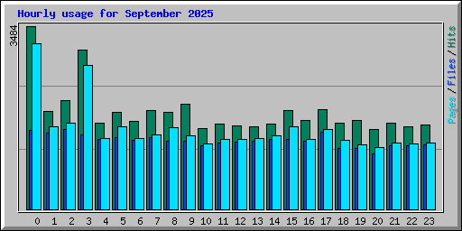 Hourly usage for September 2025